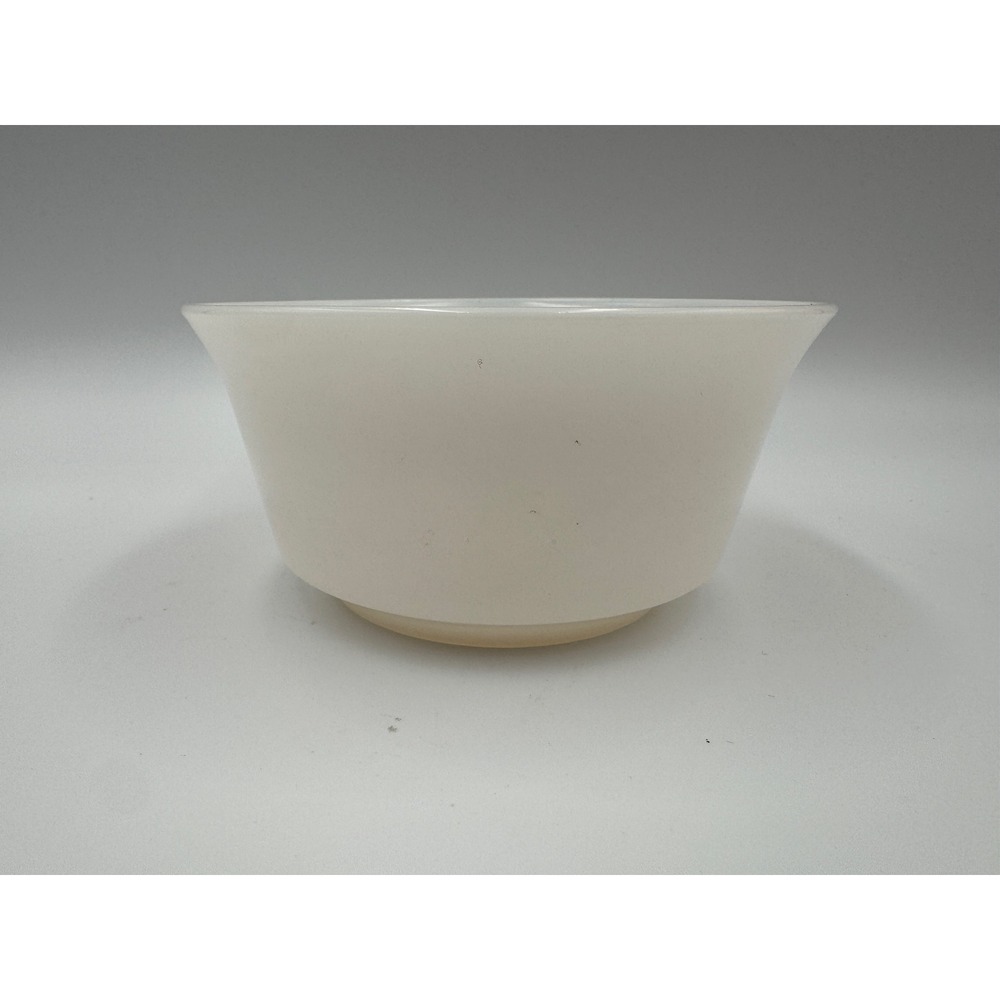 Vintage White Milk Glass Bowl Flared Rim Mid Century Modern Kitchenware 5"